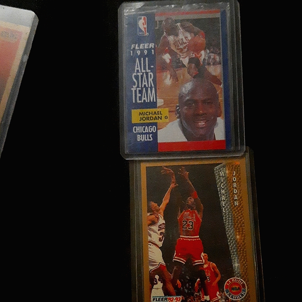 Fleer 1991 Michael Jordan Basketball Cards - Black and Red